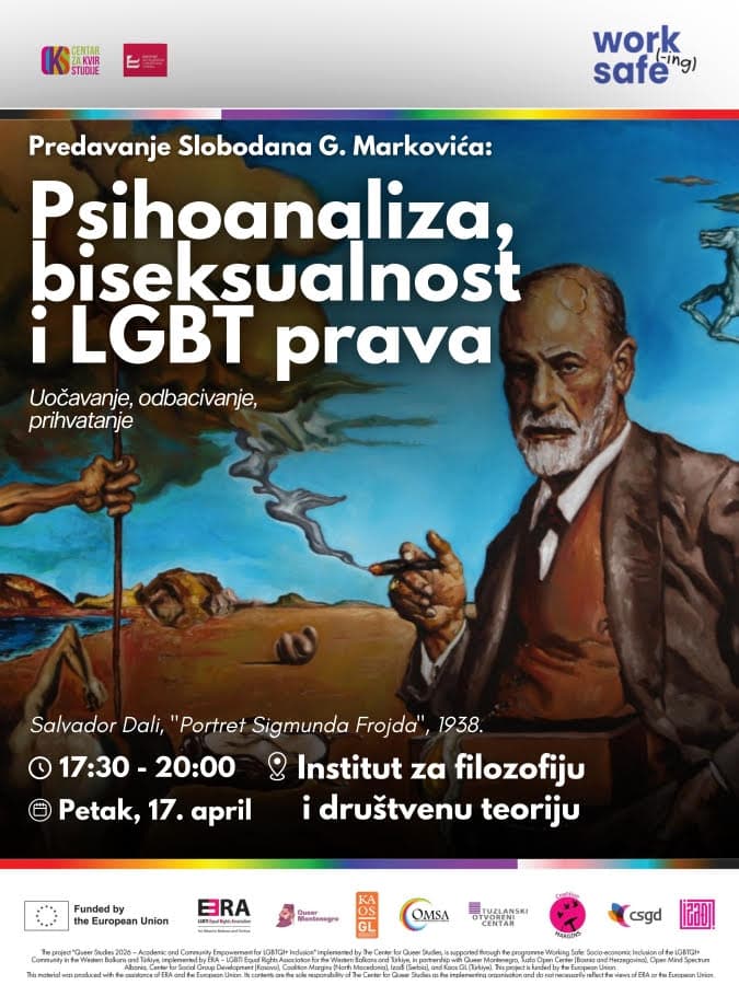 Kvir studije 2026: Psihoanaliza, biseksualnost i LGBT+ prava. Uočavanje, odbacivanje, prihvatanje